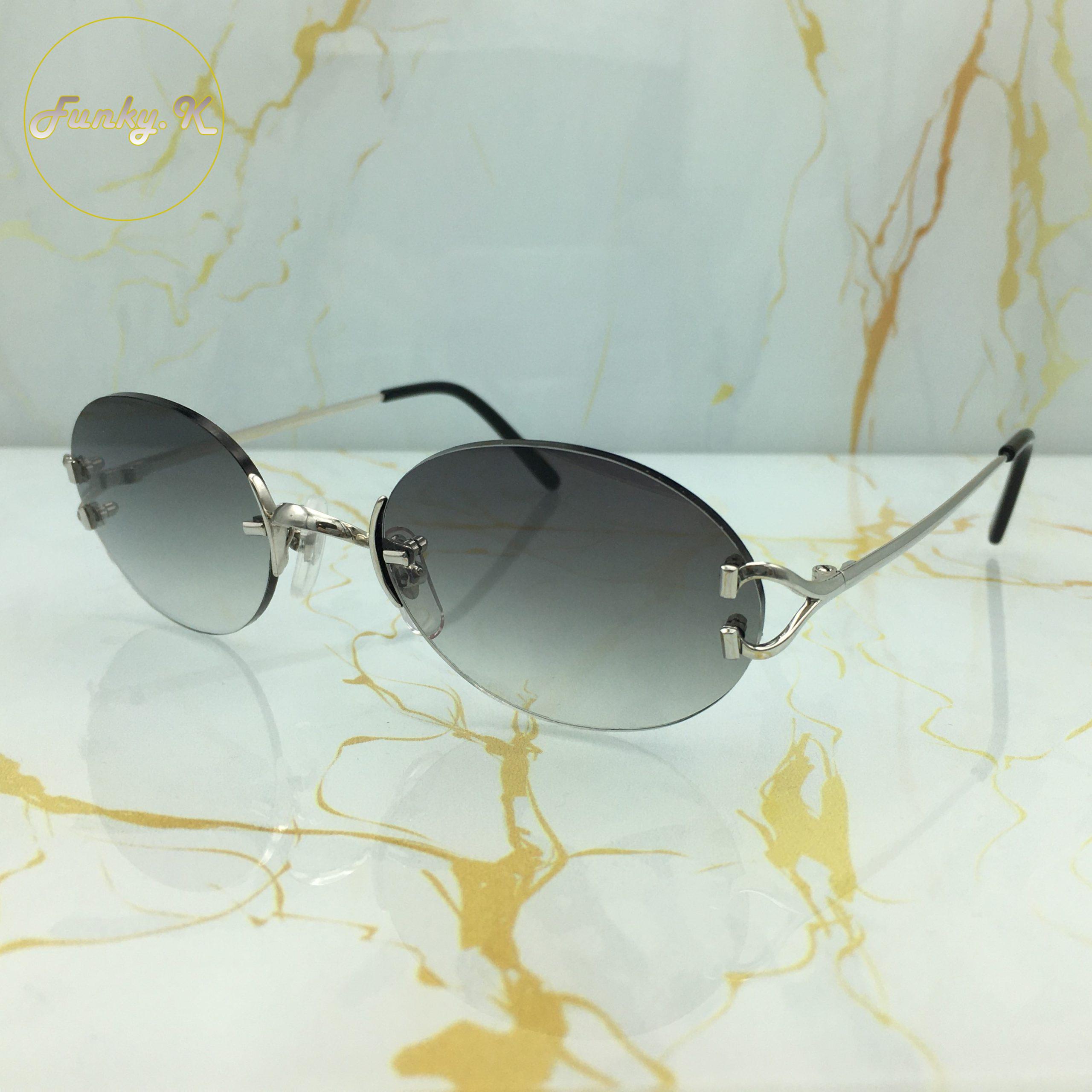 Cartier Rimless Collection Cartier Scala Rimless Platinum (Small) - Funkykhalou-shop.com Rare ...
